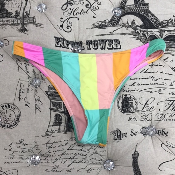 NWOT The Bikini Lab Prism Stripe French Bikini Bottoms - Picture 4 of 7
